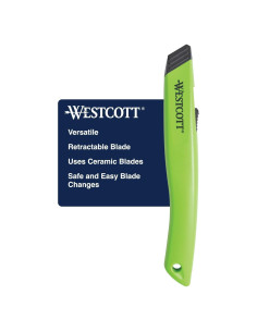 Cortador de Cajas Retráctil de Cerámica Westcott 16475 Verde