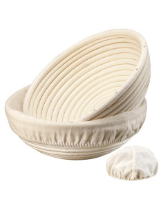 Cestas de Prueba de Pan Dimpola Juego de 2 Redondas 22,86 cm