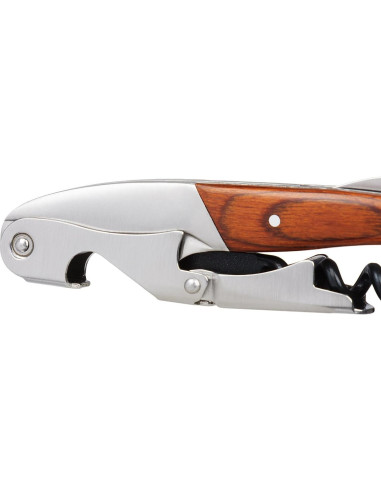 Sacacorchos Dragón Suave 3 en 1 Acero Inoxidable Madera