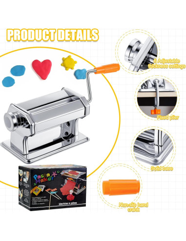 Máquina de rodillo de arcilla Amylove 20.5x13 cm 6 grosores