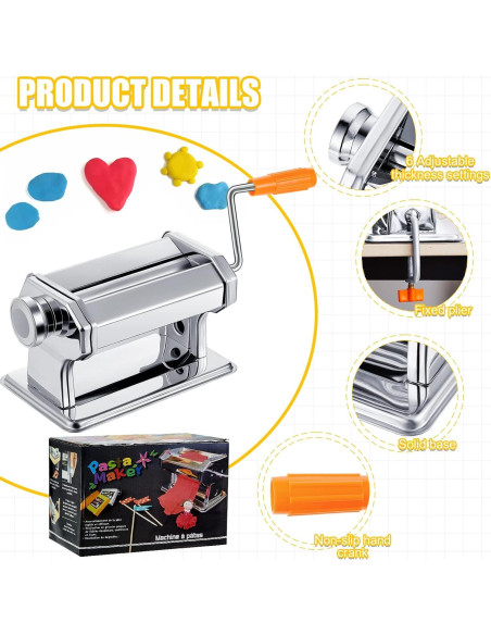 Máquina de rodillo de arcilla Amylove 20.5x13 cm 6 grosores