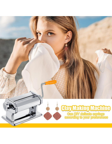 Máquina de rodillo de arcilla Amylove 20.5x13 cm 6 grosores