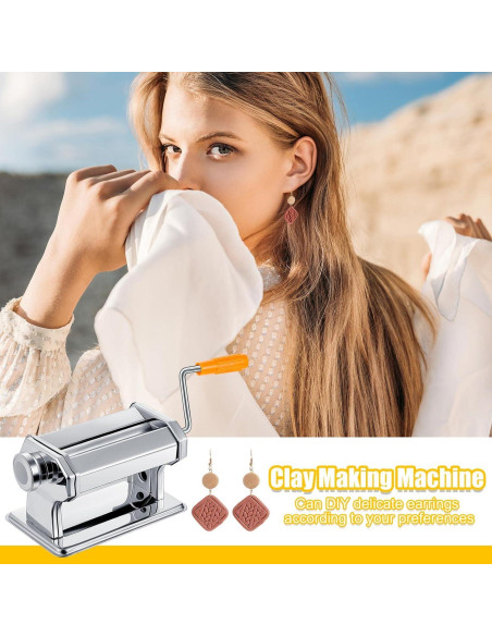 Máquina de rodillo de arcilla Amylove 20.5x13 cm 6 grosores