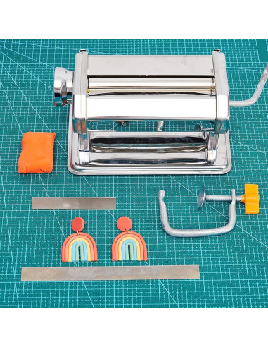 Máquina de rodillo de arcilla Amylove 20.5x13 cm 6 grosores