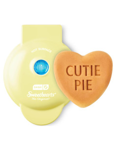 Mini Waffle Maker DASH Corazón 10,16 cm Antiadherente Amarillo