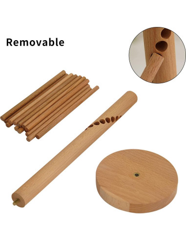 Soporte para Secar Fideos Valdus Plegable de Madera 16 Varillas