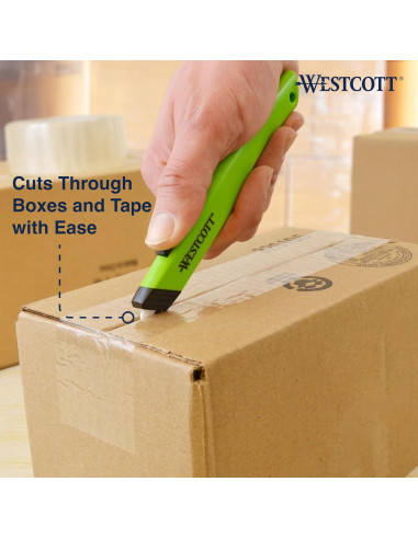 Cortador de Cajas Retráctil de Cerámica Westcott 16475 Verde