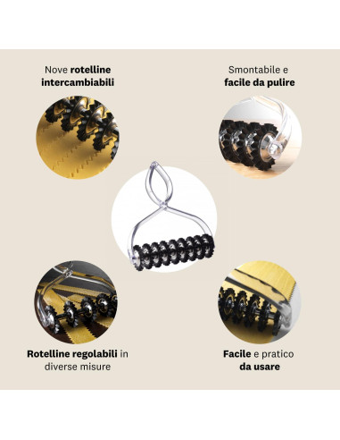 Cortador de Pasta Marcato Atlas 9 Ruedas Intercambiables