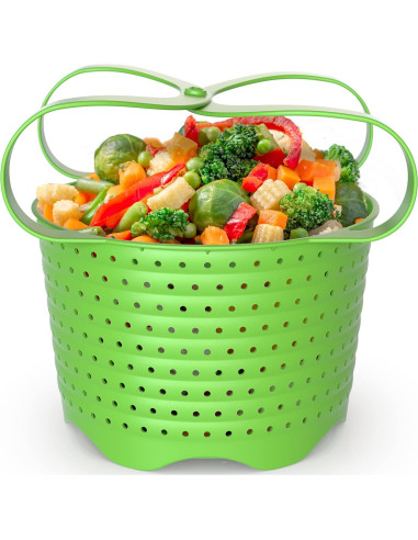 Cesta de Vapor Avokado 6QT Silicona Colapsable Verde