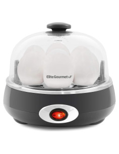 Cocedor de Huevos Elite Gourmet EGC007CHC, 7 Huevos, Gris