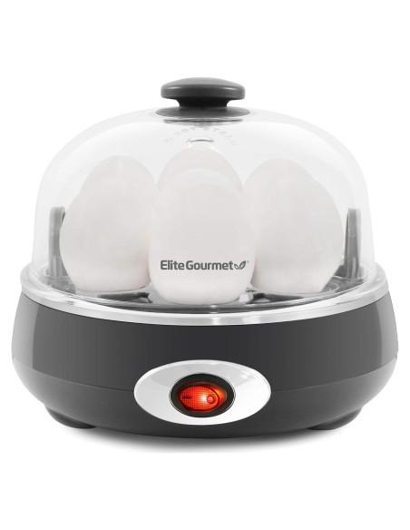 Cocedor de Huevos Elite Gourmet EGC007CHC, 7 Huevos, Gris
