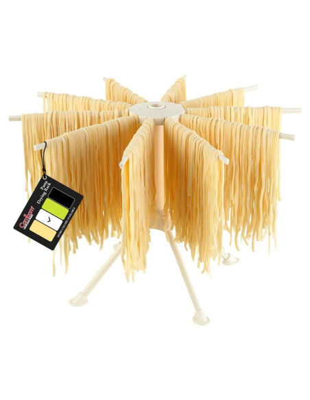 Soporte Plegable para Secar Pasta Cambom - 10 Mangos Blancos