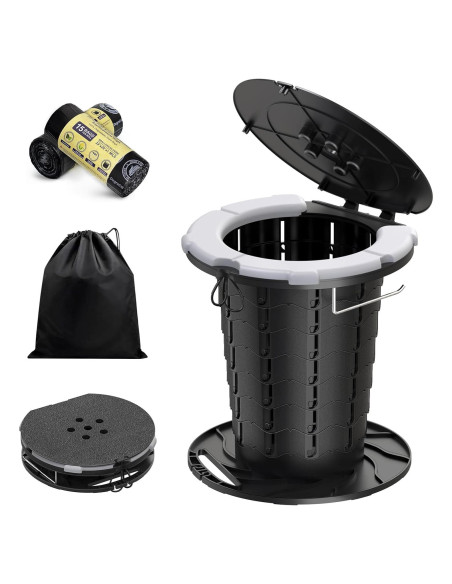 Inodoro Portátil CKE Plegable 300LBS Ajustable Camping