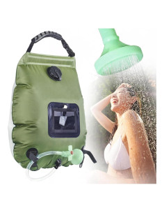 Ducha Solar Portátil HOUSEEN 20L con Cabezal Intercambiable