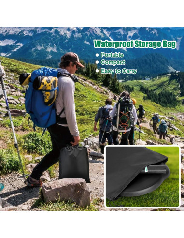 Asiento de Inodoro Portátil PAHTTO para Cubo 19L con Tapa