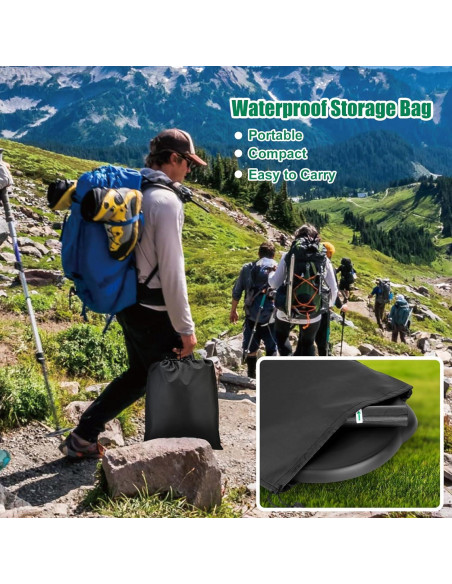 Asiento de Inodoro Portátil PAHTTO para Cubo 19L con Tapa