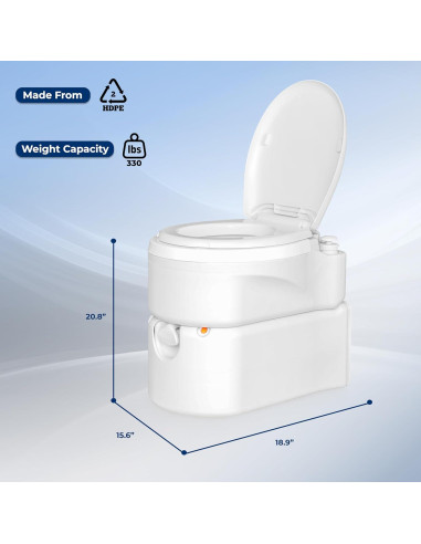 Inodoro Portátil SereneLife 6.3 Galones para Camping