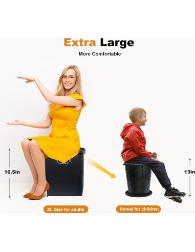 Inodoro Portátil XL Ann Katy Plegable para Camping 40.89 cm
