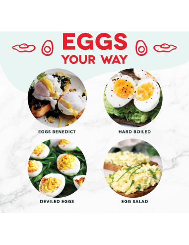 Cocedor de Huevos DASH Rapid 7 Huevos Eléctrico Rojo