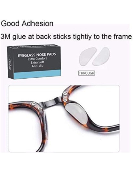 Almohadillas para nariz de gafas Askilt 12 pares antideslizantes