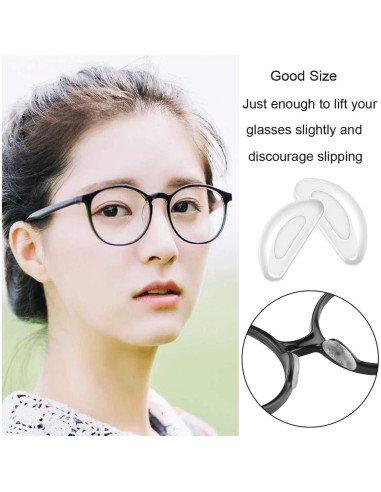Almohadillas para nariz de gafas Askilt 12 pares antideslizantes