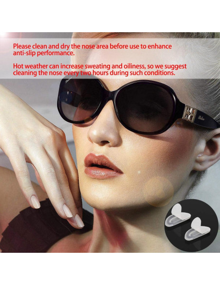 Almohadillas para nariz de gafas Askilt 12 pares antideslizantes