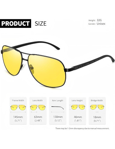 Gafas de Sol Joopin Aviador Metálicas UV400 para Hombres
