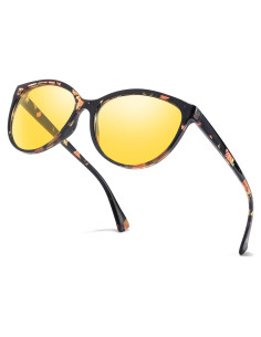Gafas de visión nocturna FIMILU Cat-eye amarillas polarizadas