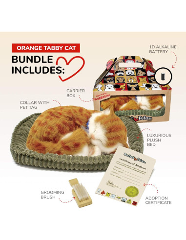 Gato de Peluche Interactivo Perfect Petzzz Naranja 27x13cm