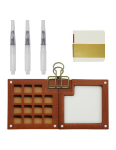 Kit de Acuarela Portátil CANIPHA 15 Rejillas con Bloc