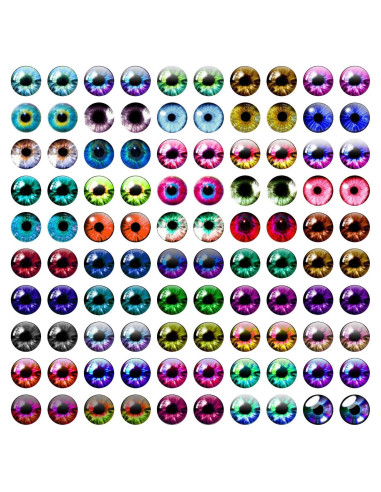 100 Ojos de Vidrio Cabochón 6mm para Manualidades DIY