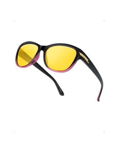Gafas de Conducción Nocturna TJUTR - Lentes Amarillas Polarizadas