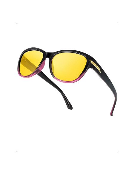 Gafas de Conducción Nocturna TJUTR - Lentes Amarillas Polarizadas