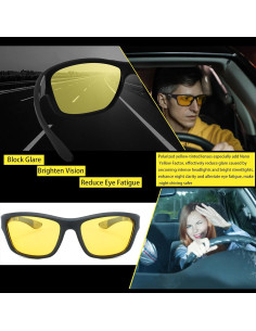 Gafas de conducción nocturna Tskestvy polarizadas 16x5.1 cm 2