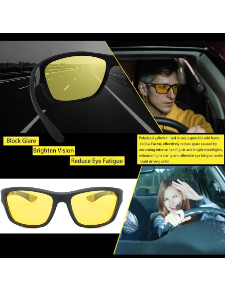 Gafas de conducción nocturna Tskestvy polarizadas 16x5.1 cm