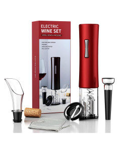 Abrebotellas Eléctrico UNICHERRY 5 en 1 con Cortador y Tapones