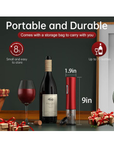 Abrebotellas Eléctrico UNICHERRY 5 en 1 con Cortador y Tapones 2