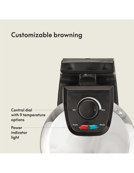 Máquina de Waffles BELLA Rotativa Acero Inoxidable 9 Niveles