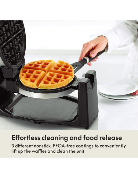 Máquina de Waffles BELLA Rotativa Acero Inoxidable 9 Niveles