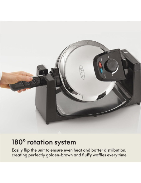 Máquina de Waffles BELLA Rotativa Acero Inoxidable 9 Niveles