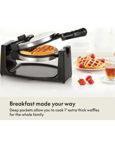 Máquina de Waffles BELLA Rotativa Acero Inoxidable 9 Niveles