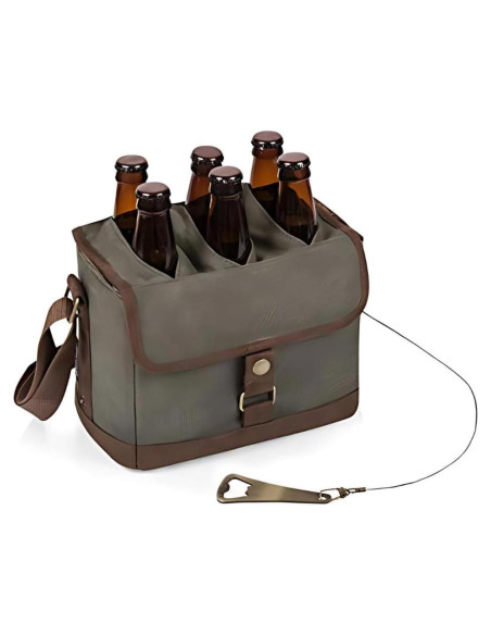 Cesta de Cerveza PICNIC TIME 6 Paquetes Verde Caqui
