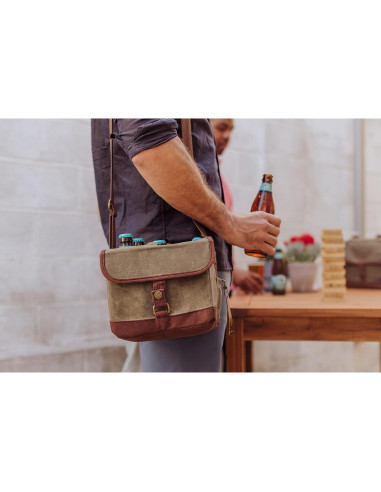 Cesta de Cerveza PICNIC TIME 6 Paquetes Verde Caqui