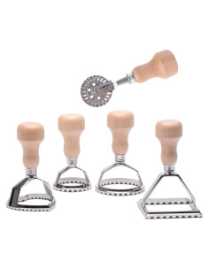 Cortador de Ravioles MASTER FENG con Rodillo y Moldes