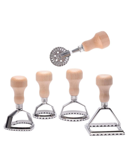 Cortador de Ravioles MASTER FENG con Rodillo y Moldes