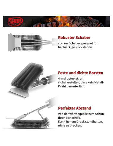 TNTOR Cepillo para Parrilla con Raspador y Abrebotellas