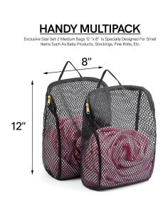 COMLIFE Set de 2 Bolsas de Lavandería Medianas Negros 2