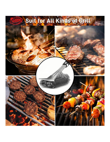 TNTOR Cepillo para Parrilla con Raspador y Abrebotellas