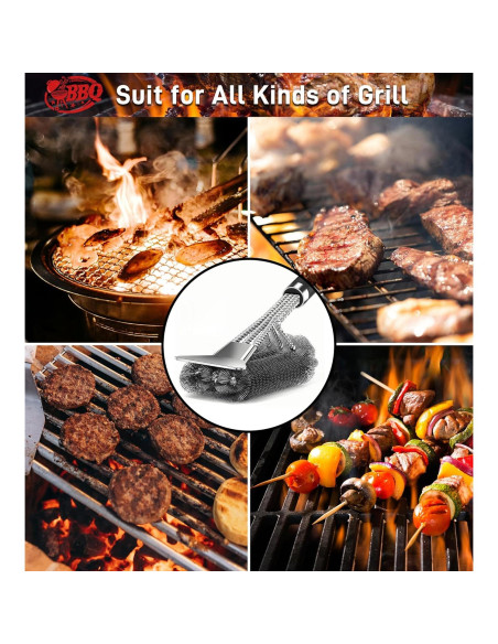 TNTOR Cepillo para Parrilla con Raspador y Abrebotellas TNTOR Cepillo para Parrilla con Raspador y Abrebotellas