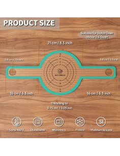 Alfombrilla de Silicona GUY.DRE.MAT para Hornear Pan 21 cm 2